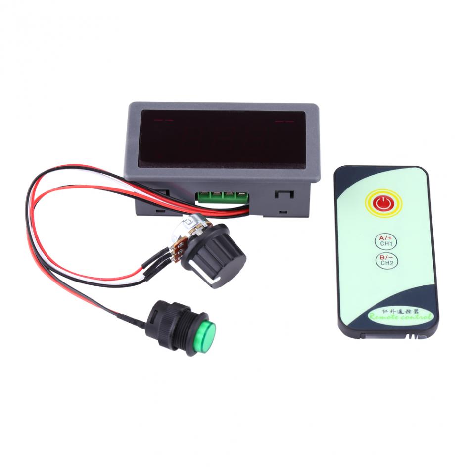 16kHz PWM DC Motor Speed Regulator Digital Display with IR Remote Controller Speed Controller DC 6V~30V