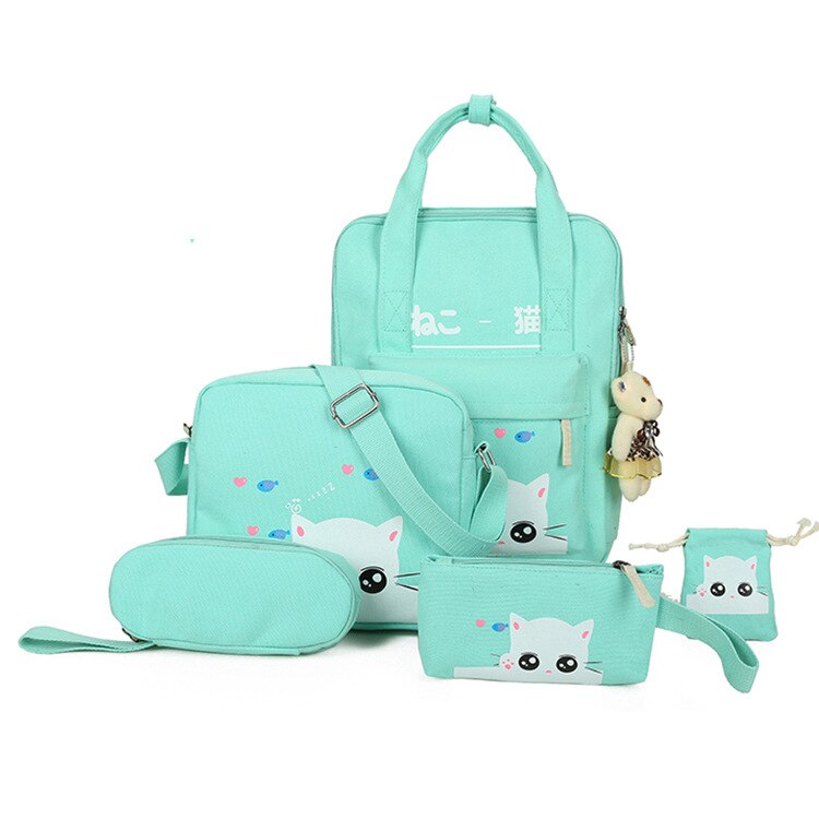 Satchel school bags 4 set /pcs School orthopedic satchel Backpacks for children School bag for girls mochilas escolares infantis: 01