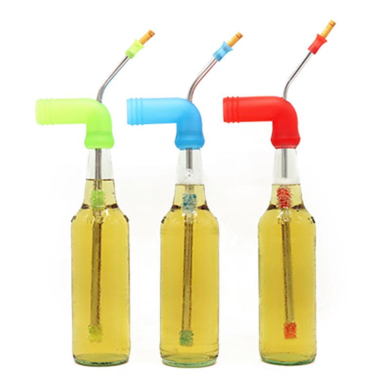Drinking Straws For Beer Can Accessories Beer Bottle Funnel Barware Home Club Beer Snorkel Double Beer Snorkel Beer Dispenser