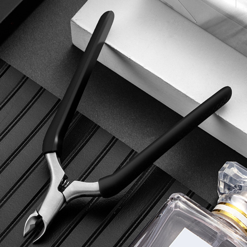 Stainless Steel Cuticle Nipper Cutter Nail Nail Tools Cuticle Remover 1Pcs Silicone Handle Cuticle Nippers For Manicure Pro