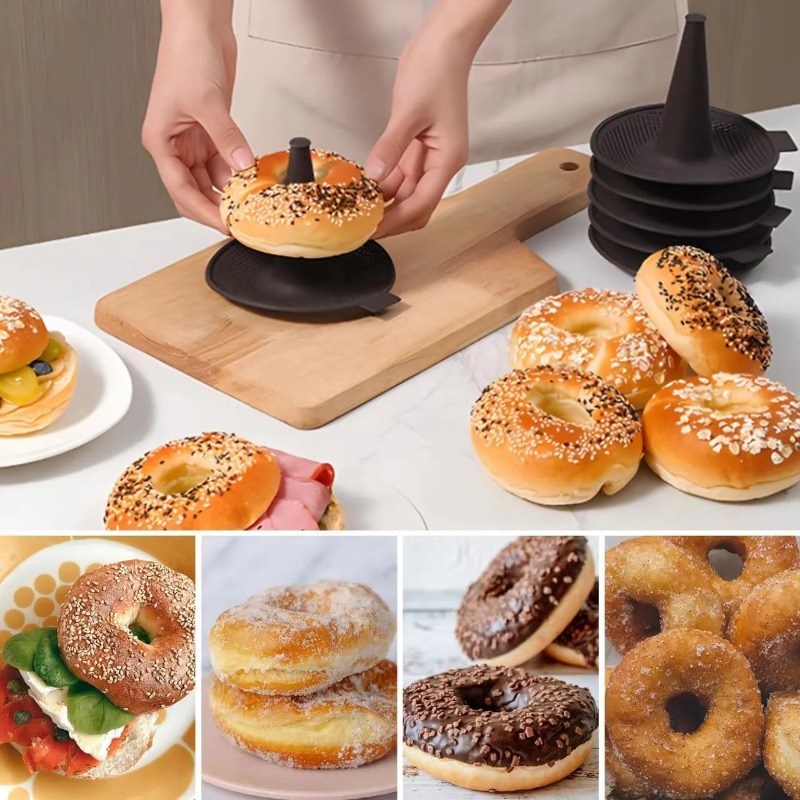 2/4/6pz Stampi per Torta Pannello Ciambella Strumento Ciambella Stampo per Cottura Ciambella Stampo in silicone Stampi per Pasticceria per Bagel e Ciambelle teglie per torte