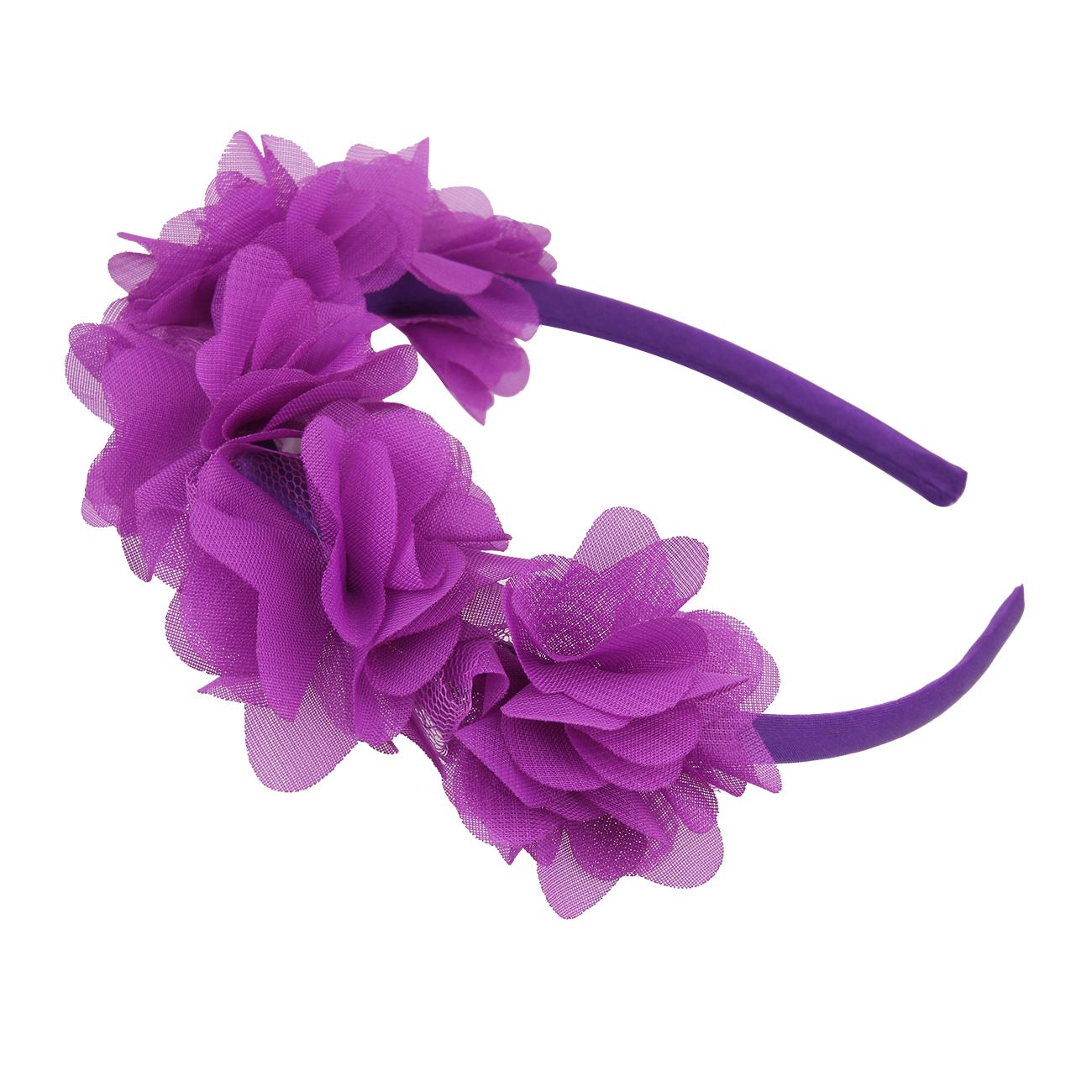 Simulation Flower Headband Girls Simple Sweet Flower Headband Children's Small Cute Headband Headwear: Silver