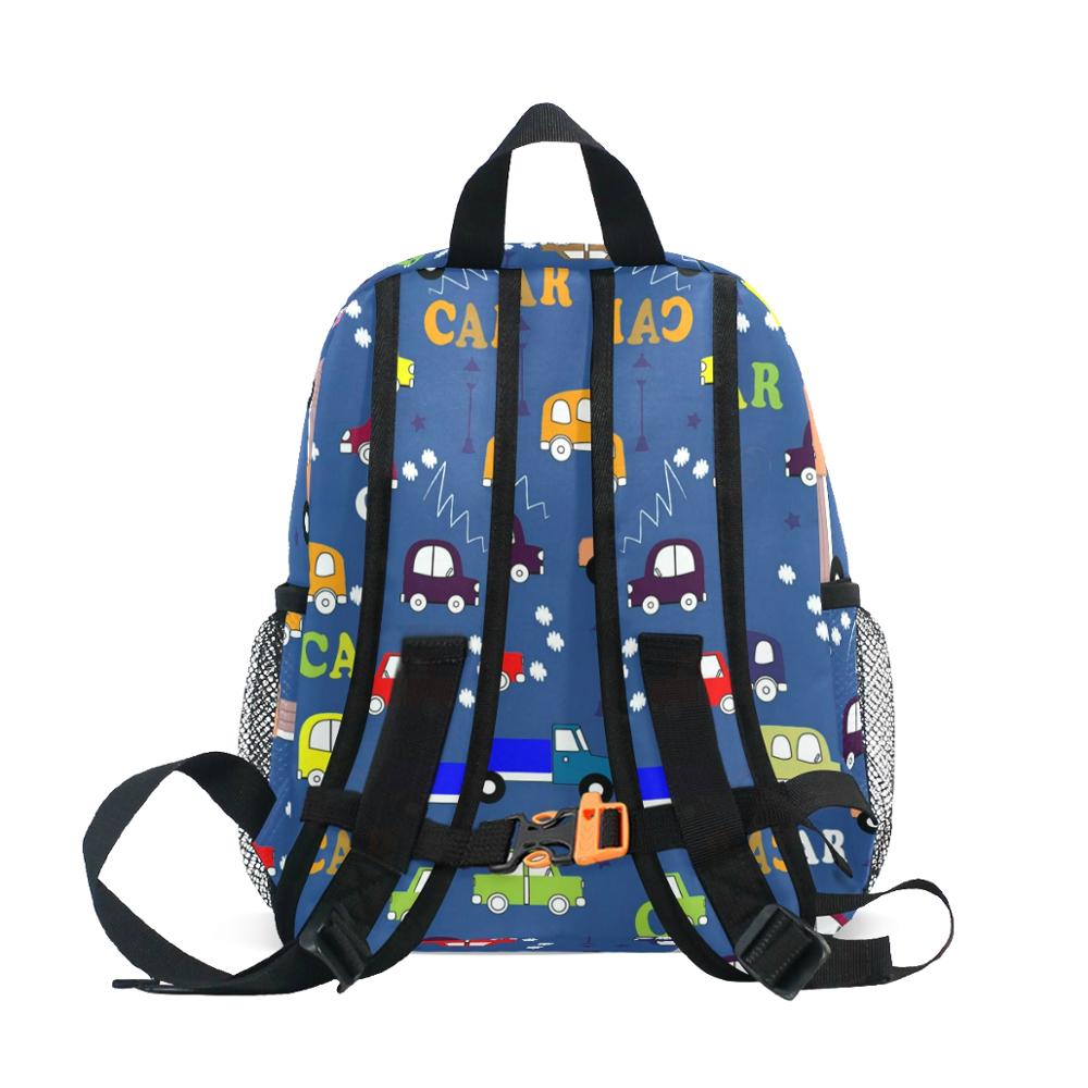 ALAZA School bag for kids Kindergarten Preschool Bag boy Small Children Suitable for 3-8 years old blue Backpack car Cartoon bag
