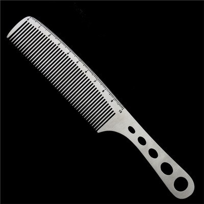 Titanium steel comb ultra-thin metal hair cutting comb hairdressing steel comb flat hair comb beauty salon stylist: S-04