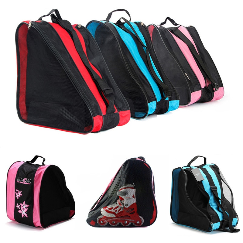 Skates sneakers bag handbag red blue for skating bike roller skates hockey equipment bag
