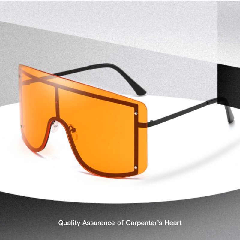 Gafas de sol de gran escala a prueba de viento, marco de Metal ultraligero, de una pieza, para conducción al aire libre, protector solar, adelgazantes, marco de Simple: 04