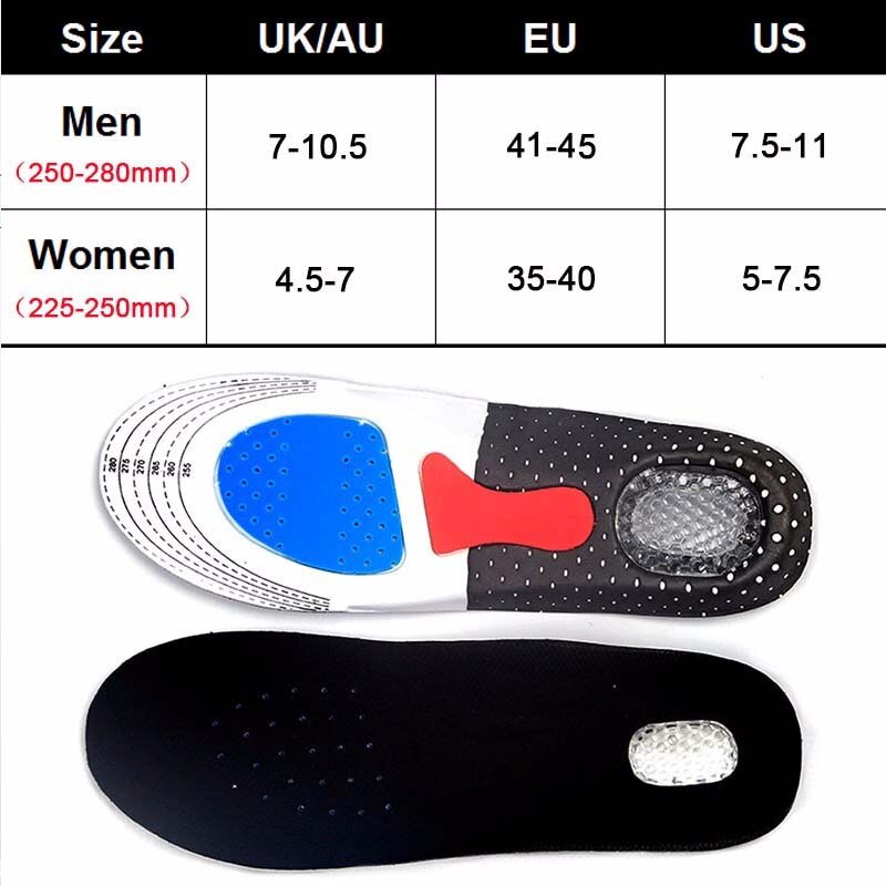 Sporty brandzel EVA oddychający zaszokować-absorbujący pot-absorbent brandzel Flatfoot Orthotics łuk Orthopedic stopy poduszka naramienniki brandzel