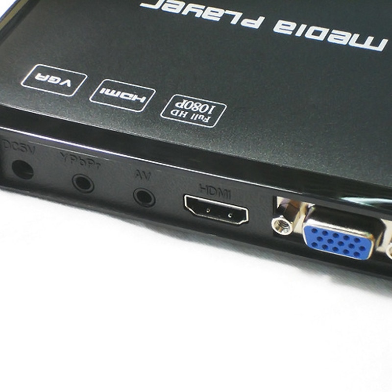 Portable Mini Full HD 1080p H6w Media Center Multimedia Player Supports USB Host