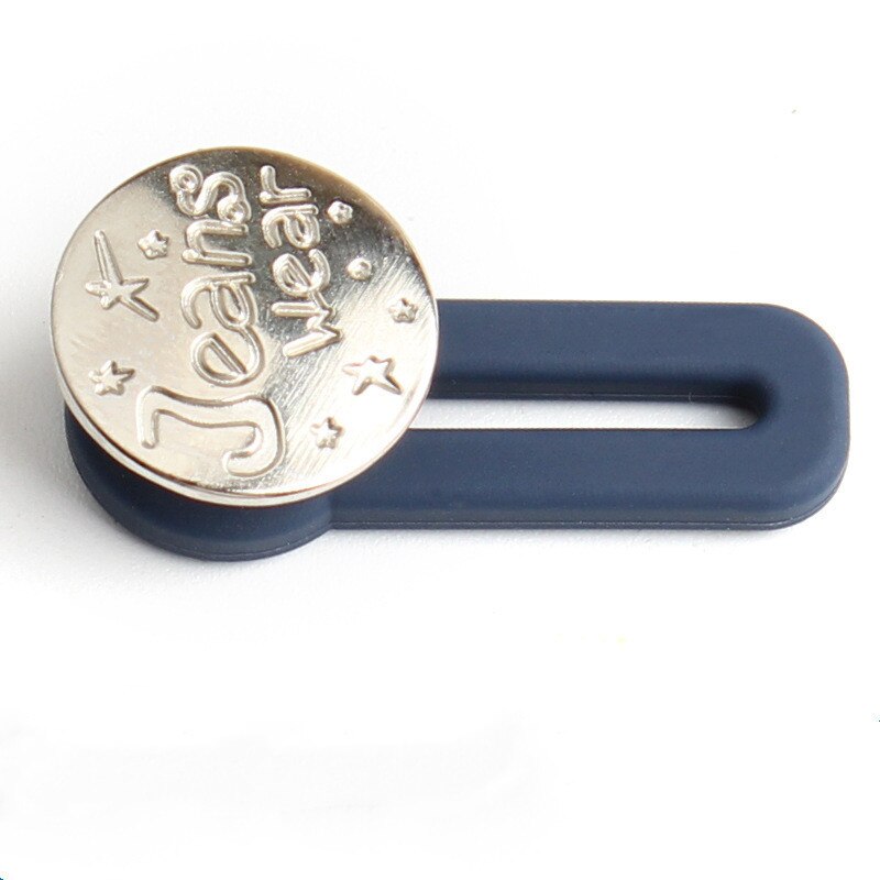 5PCS Retractable Buckles Metal Buttons Jeans Waist Extender Adjustable Disassembly Free Sewing Buttons for Clothing Jeans Pant: Silver D / 1 Pc