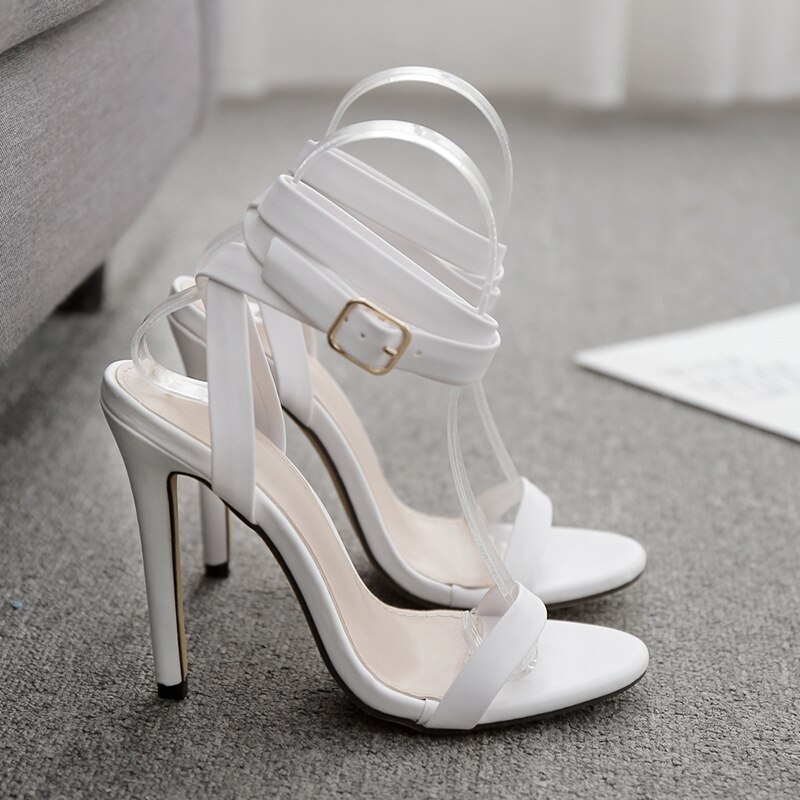 Pzilae dames zomer sandalen sexy hoge hakken kruisband schoenen dames feest sandalen open teen gladiator schoenen maat 42