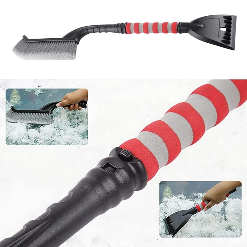 Sneeuw Borstel Met Afneembare Ijskrabber, Sneeuw Removal Tool Wasstraat Borstel Voor Auto 'S, Vrachtwagens, Suv 'S, voorruit