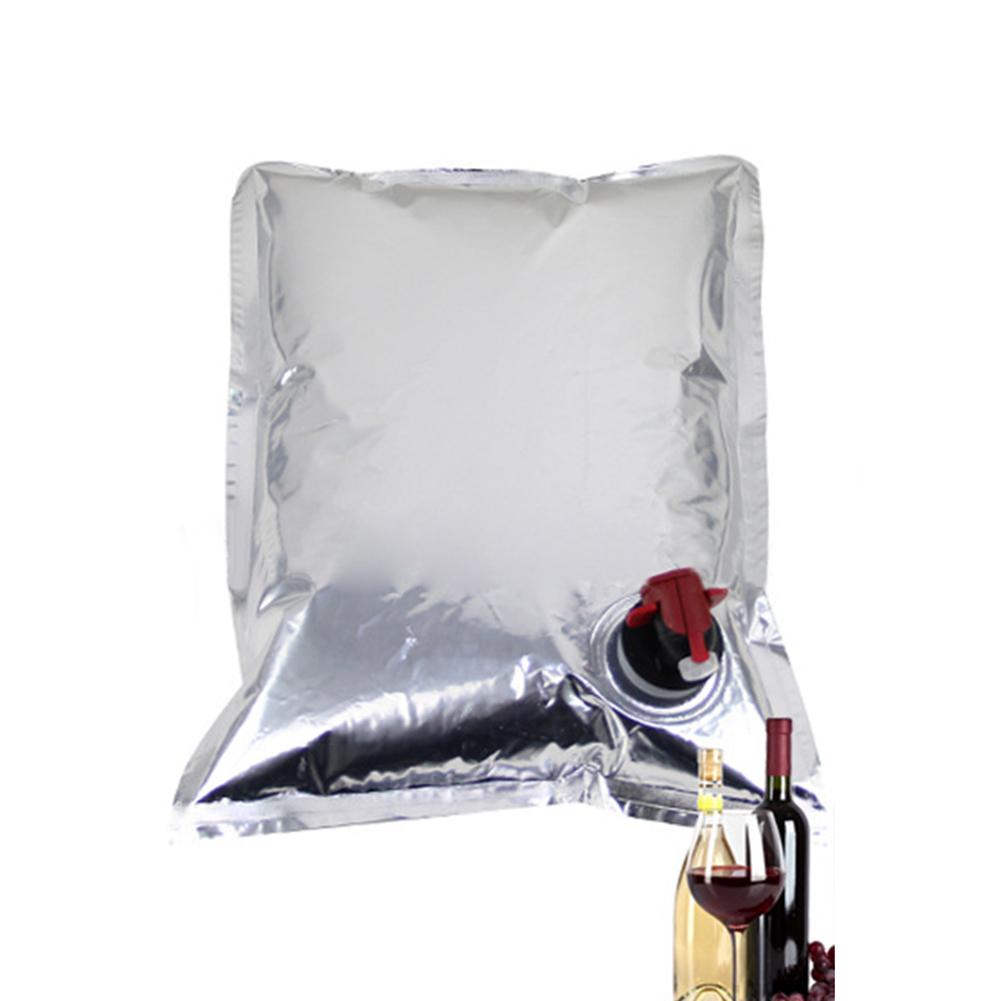 Organizador de cocina 10 Uds 3L papel de aluminio bolsa de almacenamiento vino jugo líquido titular mariposa grifo contenedor ligero Bolsa de vino