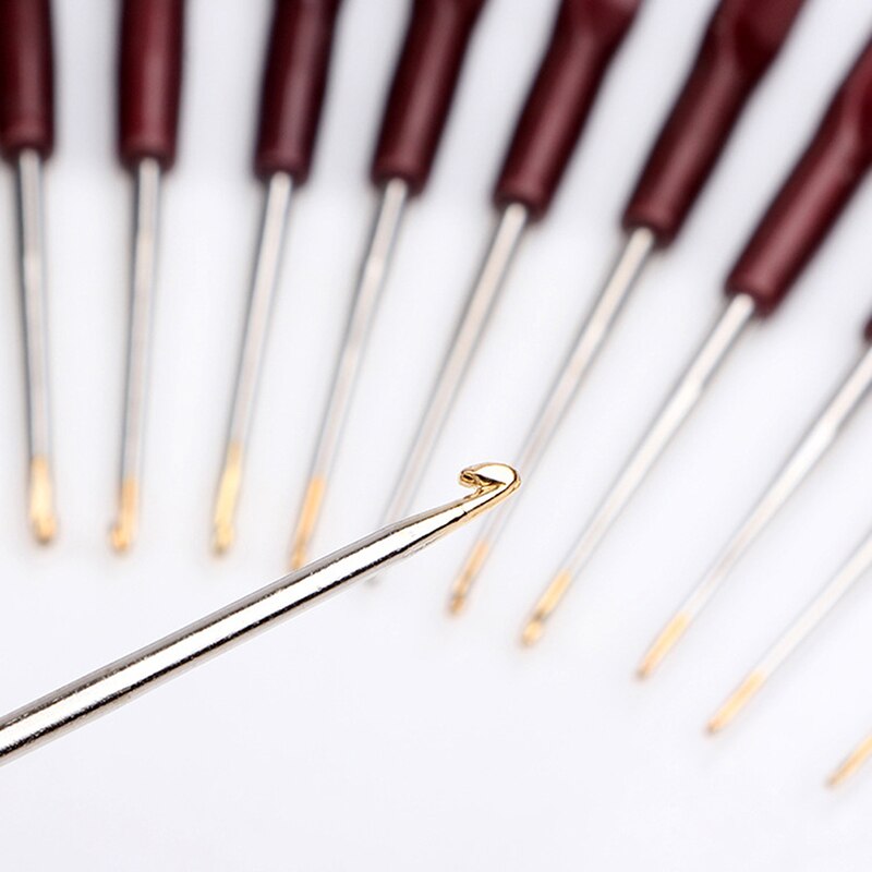 4 Pcs/Lot Dreadlock Crochet Needles Crochet Hook Lock Micro Hair Bearded Needle Making Knitting Interlock