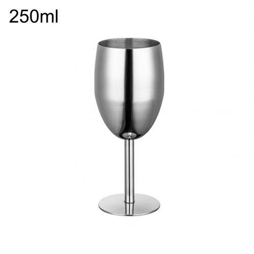 Copa de vino roja de oro rosa y plata de acero inoxidable para Bar, , bebida de jugo, copa de champán, utensilios de cocina, suministros: 250ml
