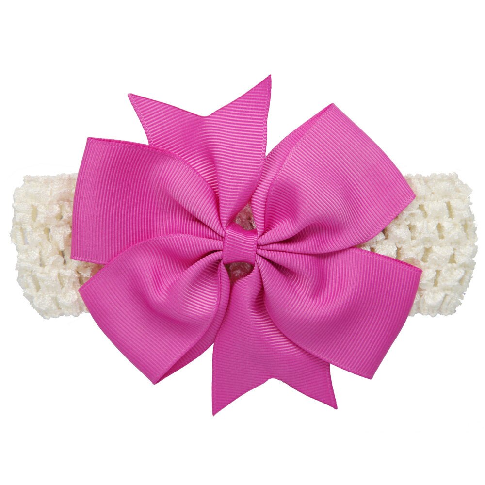Baby Girl Bows Wave Headbands Big Bowknot Hair Accessories Cotton Wide Head Turban Infant Newborn Headbands Solid Headwraps