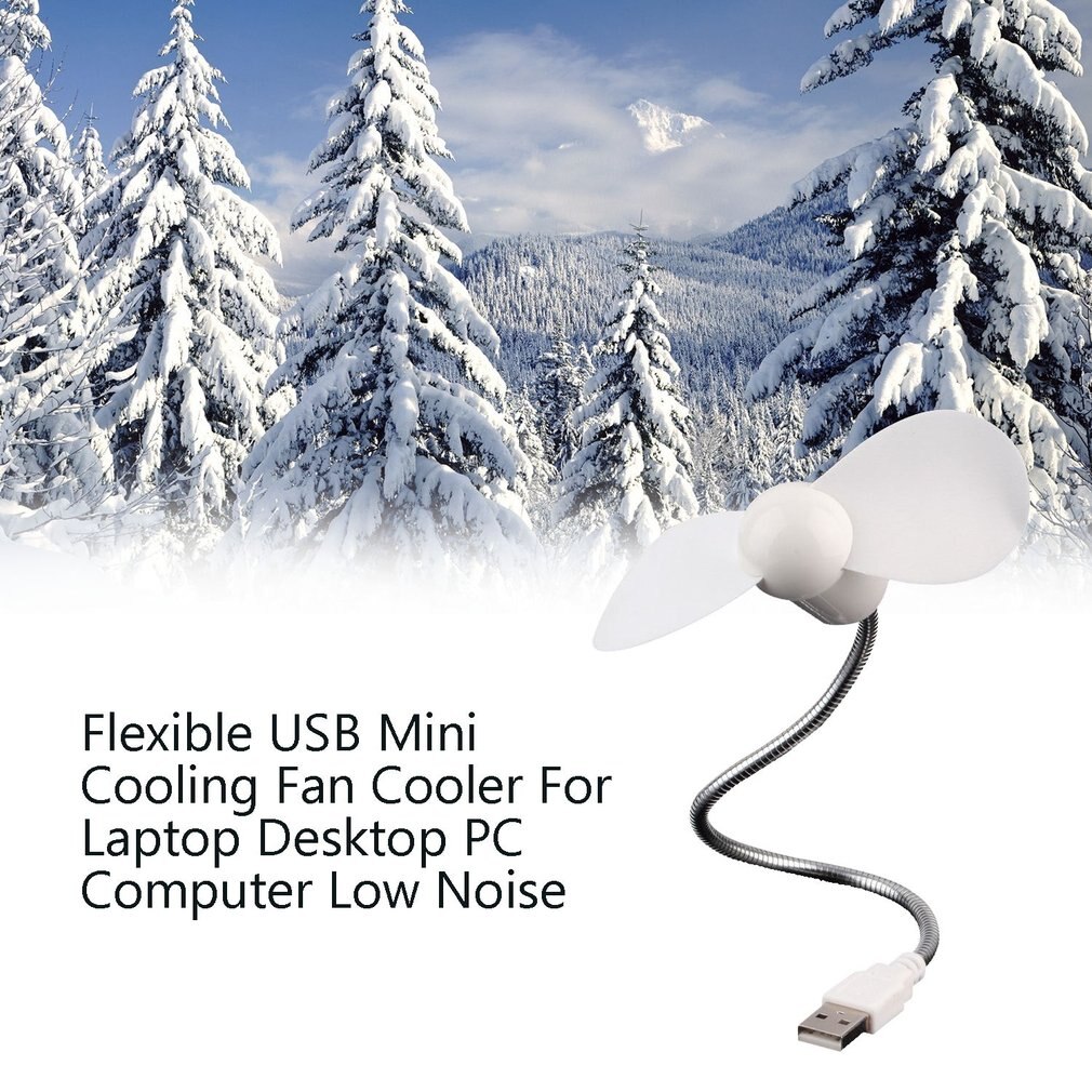 1pc Flexible Mini USB Cooling Fan Cooler for Laptop Desktop PC Computer Portable Fan Low Noise and Low Power Consumption