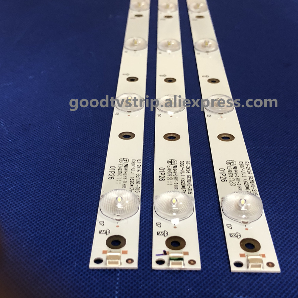 Bandes LED 7LED, 3 pièces, GJ-2K15-D2P5-315-D307-V1, NS-32DR420NA16, LC-32LB370U, LC-32LB480U, KDL-32R300B
