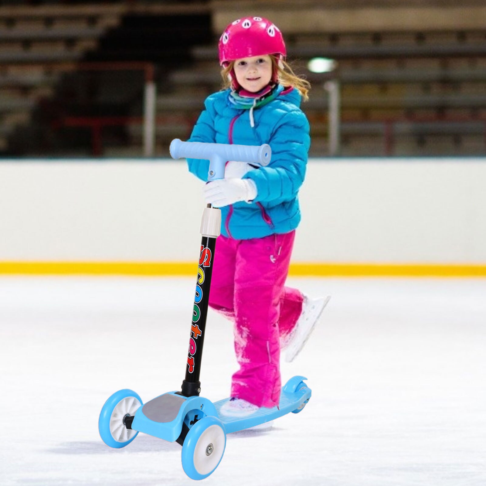 Kids 3 Wiel Kick Scooter Met Knipperende Wielen Verstelbare Hoogte Balans Coördinatie Training Voor Kinderen Aged 2 Tot 8