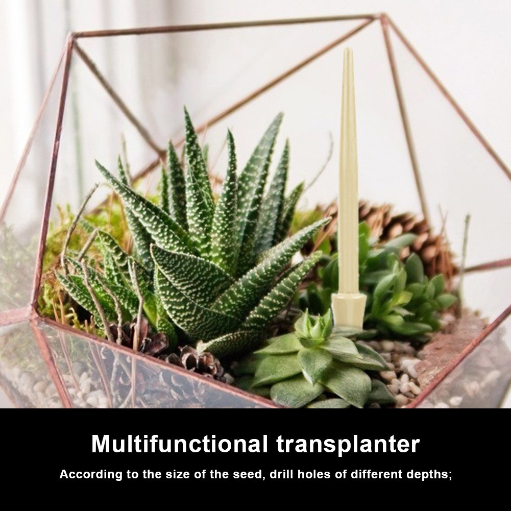 10pcs Plastic Plant Transplanting Digging Tool Planters Garden Seedling Growth Nursery Supplies Bonsai Fertilizer Drilling Tools
