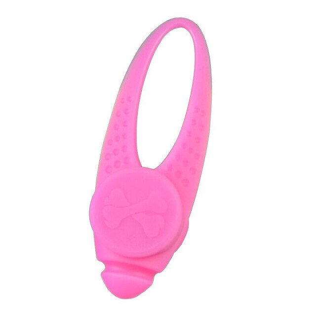 N11 Haustier silikon LED-lampe Hund Glühenden anhänger Nacht Sicherheit silikon licht Anhänger für hundegeschirr Kragen Günstige: Rosa