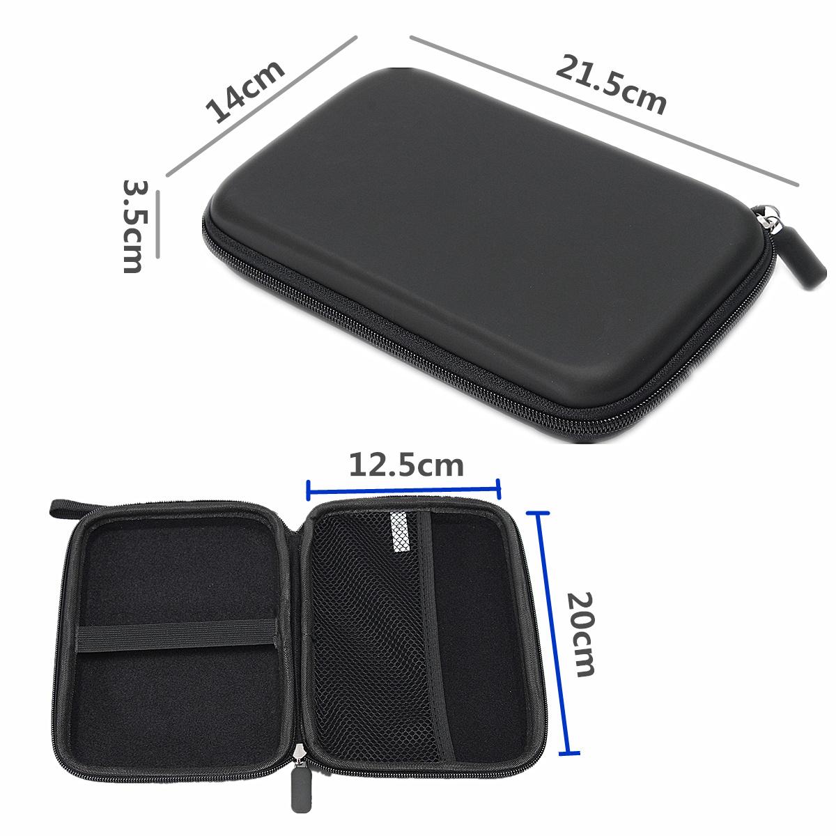 7&quot; GPS Navigation Storage Bag Protection PU EVA Hard Shell Box Carry Case Cover Outdoor Travel Portable SAT NAV Holder Protector