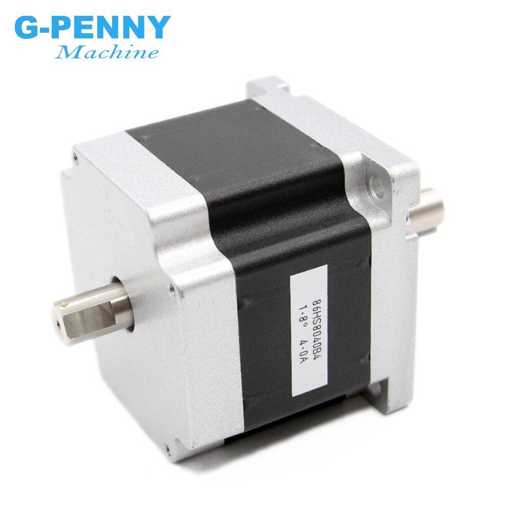 NEMA 34 CNC stepper motor 86x80mm 4.0A dual shaft Nema34 stepping motor For CNC wood working machine