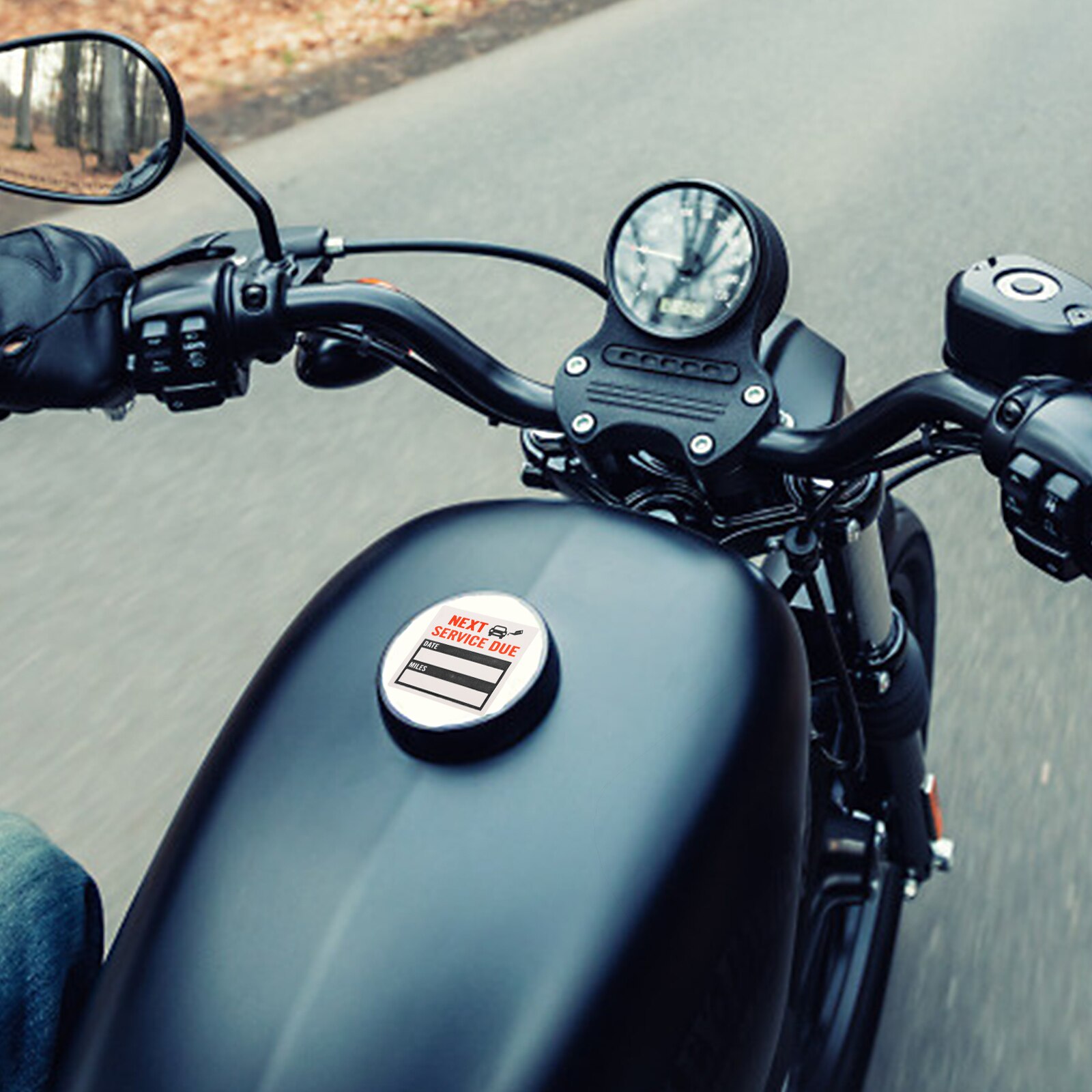 1 Roll of 150Pcs Removable Car Oil Change Reminder Stickers Auto Adhesive Labels