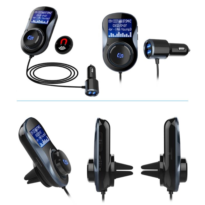 Bluetooth Hands-Free FM Modulator Stereo Auto MP3 Player Adapter FM Transmitter Unterstützung TF für iPhone XS 8 7 & android Q84E