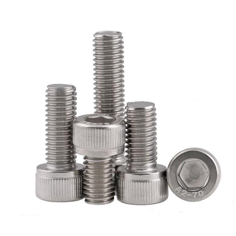 M3 Length 4/5/6/8/10/12/14/16/18/20/22/25/30mm 304 Stainless Steel Allen Hex Socket Head Cap Screws Bolt DIN912