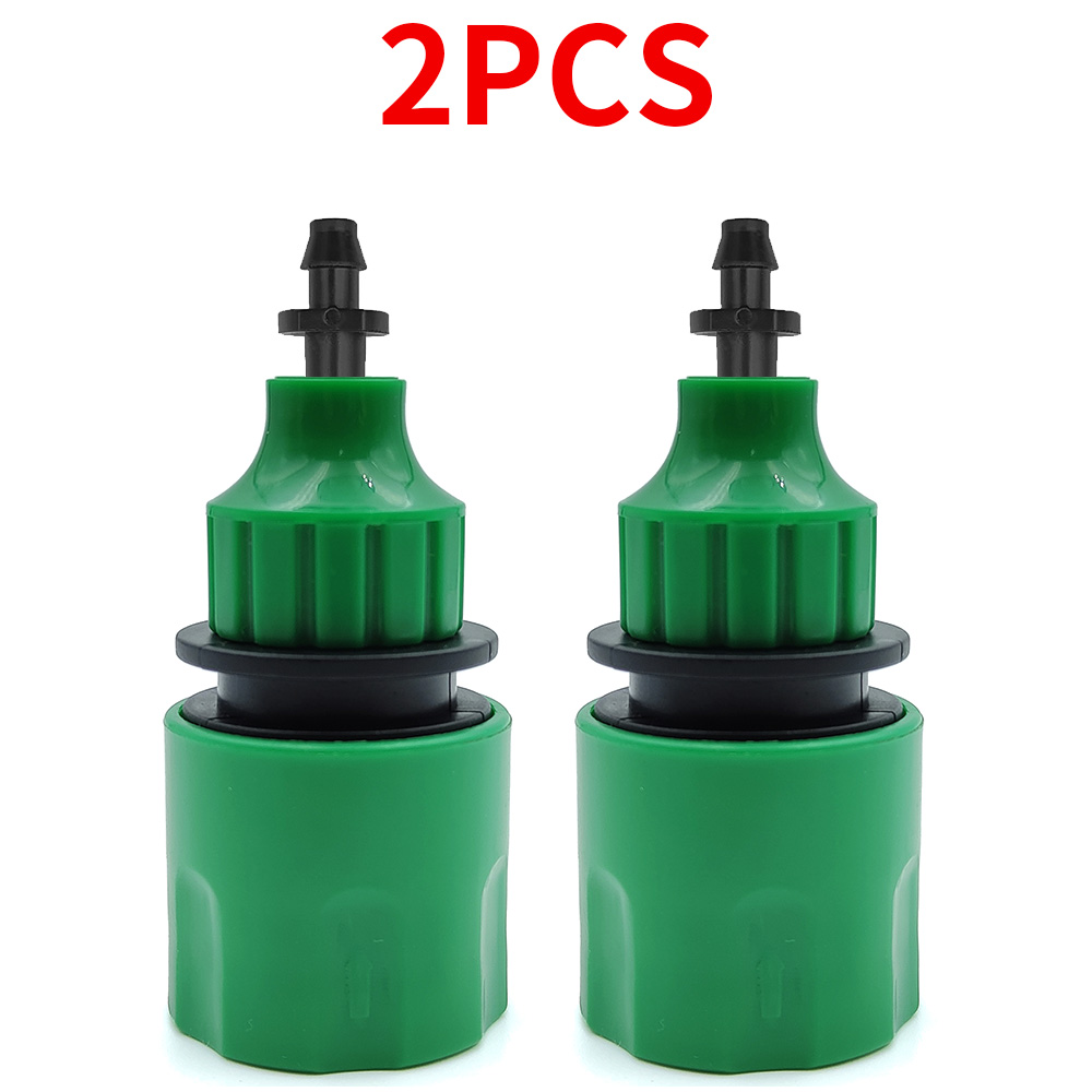 WUJIE Adattatore ad innesto rapido da 2 pezzi con connettore spinato da 1/4 (ID 4 mm) o 3/8 pollici (8 mm) per irrigazione giardino irrigazione serra: marrone
