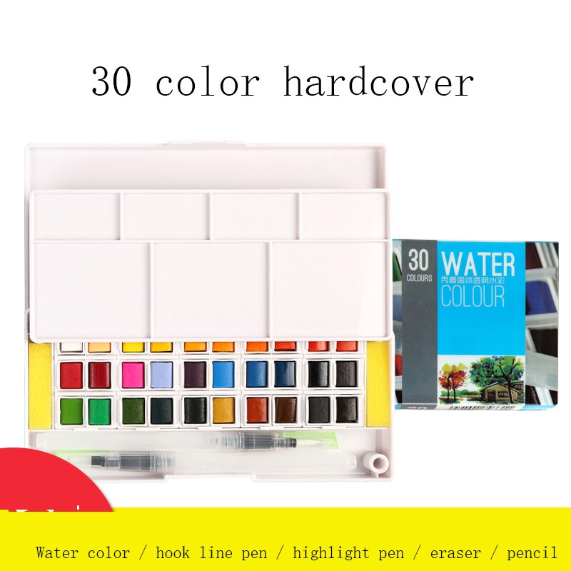 Überlegene Aquarell Farbe Mit Pinsel 12/18/24/30/36/40/48 Farben Für farbe Farben Zeichnung Malen Aquarelle Kunst Liefert