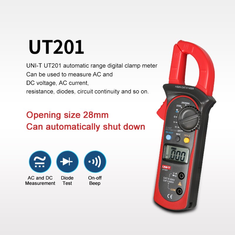 400-600A Digital Clamp Meter Auto range Low battery/over-range indication Auto polarity display AC/DC Voltage Current