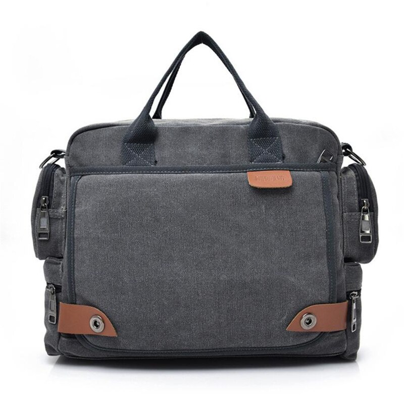 Lederen Aktetassen Mannen Laptop Aktetas Mannen Canvas Messenger Schoudertas Crossbody Sling Aktetas Tassen Satchel O0605 #30