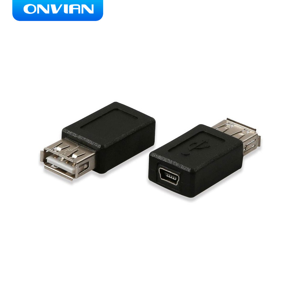 Onvian usb 2.0 typ a hona till mini usb 5p b hona adapter plugg konverter usb till mini usb dataladdare för telefonkontakt