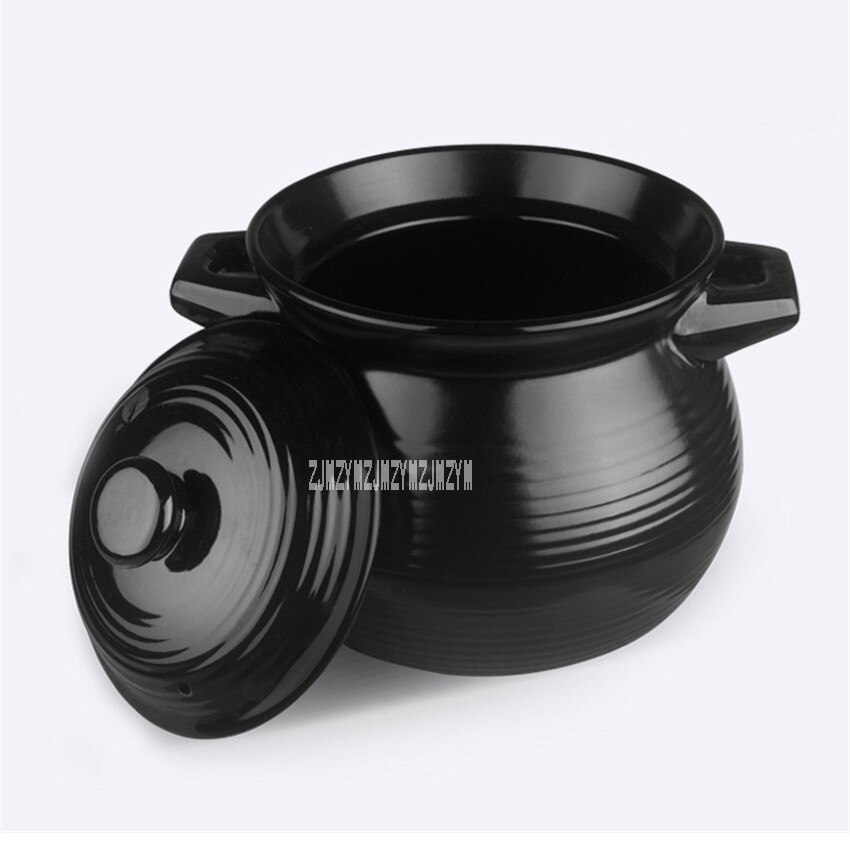 Ceramic Stew Pot Casserole Heat-resistant High-temperature Casserole Braised Burning Home Cooking Pot 3.5L