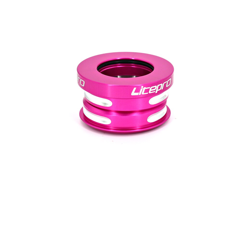 Litepro Vouwfiets Headset Fiets Sealed Bearing Kom Set Headset Cover Kom Set 28.6Mm Bike Frame Vork Balhoofd bmx Onderdelen: LP headset rose red
