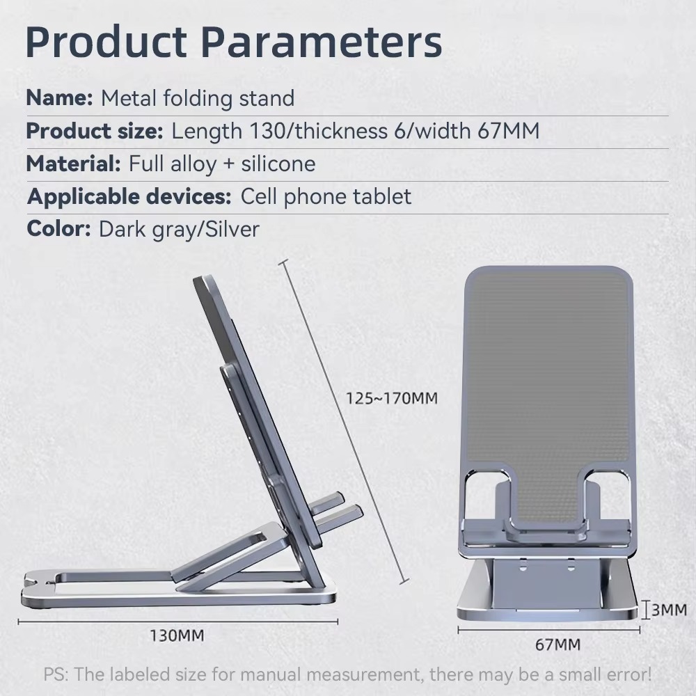 Universal Adjustable Foldable Desktop Phone Stand -Height & Angle Adjustment for All Smartphones Mobile Support Holder All Phone