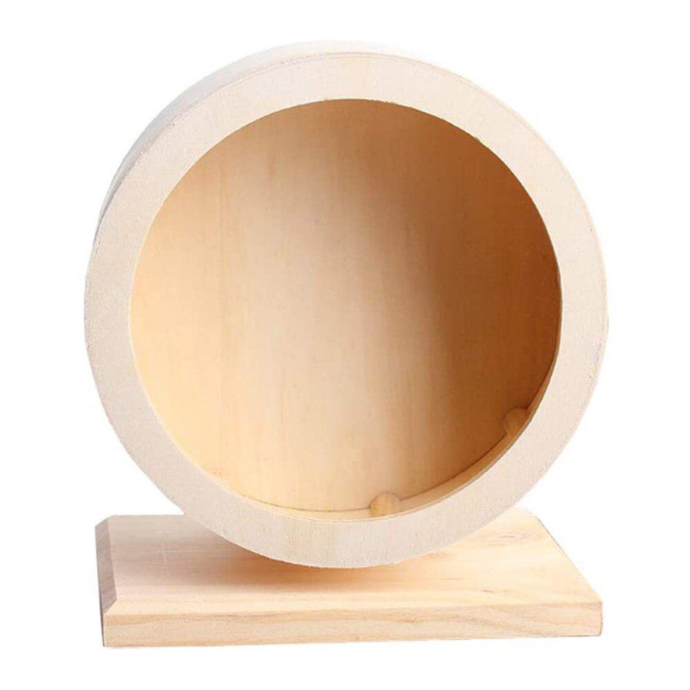 Pets Exercise Wheel Hamster Wooden Mute Running Spinner Wheel Toy for Rat Gerbil Mice Chinchillas Hamster