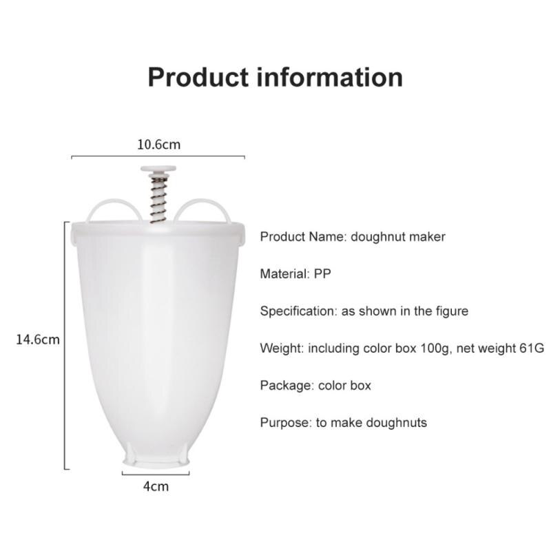 Donut Mould Easy Fast Portable Donut Maker Manual Waffle Dispenser Doughnut Machine Arabic Waffle Plastic Lightweight Deep Fry