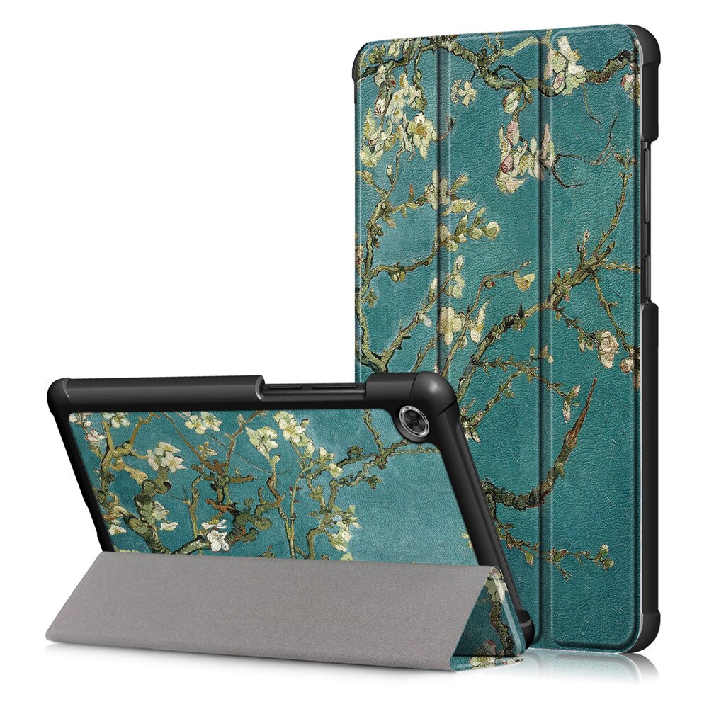 Tablet Case for Lenovo Tab M7 - PU Leather Folio Cover - Drop & Dust Resistant: Flower