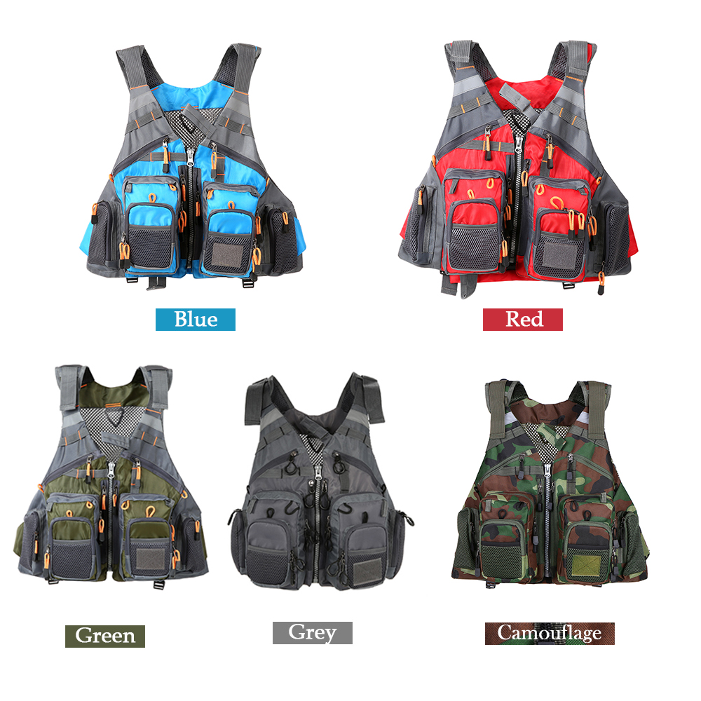 Lixada Vissen Vest Mannen Outdoor Ademend Veiligheid Leven Vissen Vest Fly Jas Taille Jas Vest Utility Drijvende Herenkleding