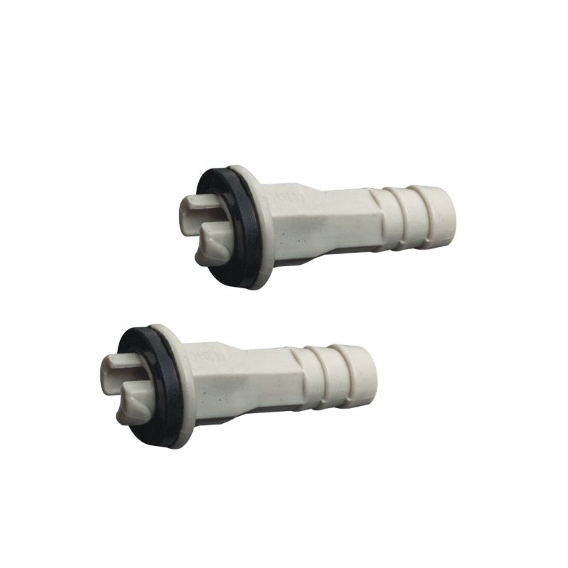 Conector de manguera de drenaje de aire acondicionado, herramienta acodada, accesorio de salida de agua, 2 uds.: Morado