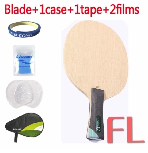 Sword 309 Chop Type straight handle table tennis pingpong blade: FL with HM 1 case