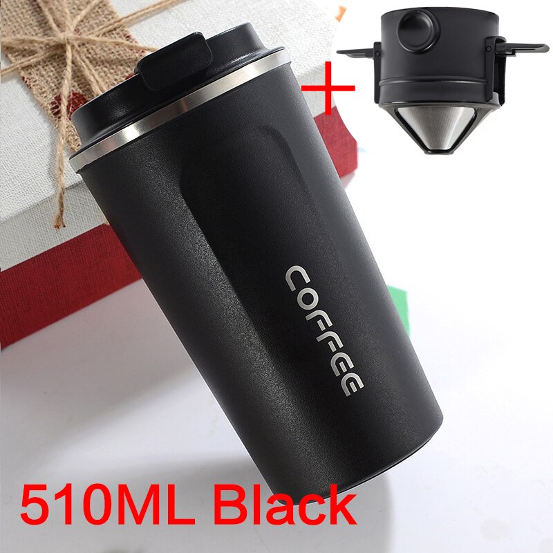 Koffie Drip Filter Cup 350Ml 510Ml Draagbare Herbruikbare Papierloze Giet Over Koffie Druppelaar Opvouwbare Clever Coffee Filter Stijl: 510ml Black Set