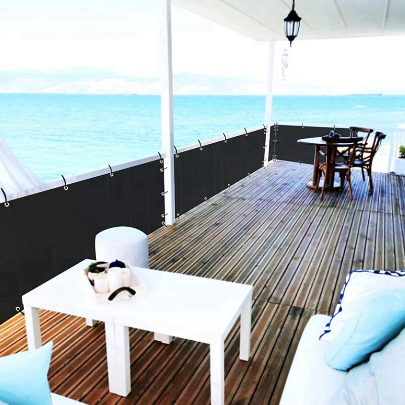 Balcony Privacy Screen Cover, Shield Screens Net Fence Windscreen for Porch Deck, Outdoor,Backyard 0.9x5M