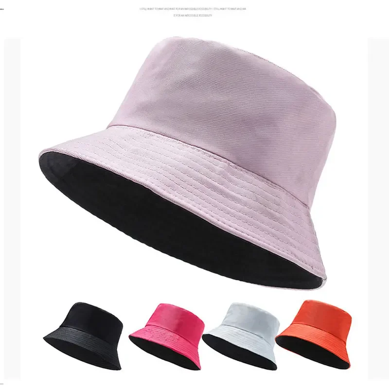 Zwart wit effen emmer hoed unisex bob caps hiphop gorros mannen zomer panama cap strand zon vissen boonie hoed
