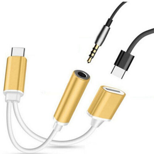 2in1 USB-C Type C Naar 3.5mm Audio Aux Jack Charger Kabel Voor Samsung Huawei P20