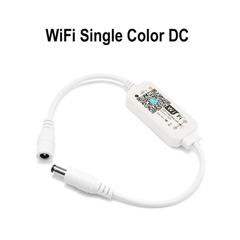 Magic home led controller  dc5v 12v 24v bluetooth wifi rgb/rgbw ir rf led controller för 5050 ws2811 ws2812b pixlar led strip: Enfärgad wifi