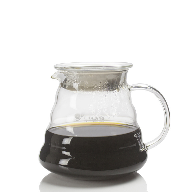 Pour Over Stand Coffee Station Adjustable Height, Brass Holder with Walnut Base, Glass Dripper Filter Cup and Coffee Pot