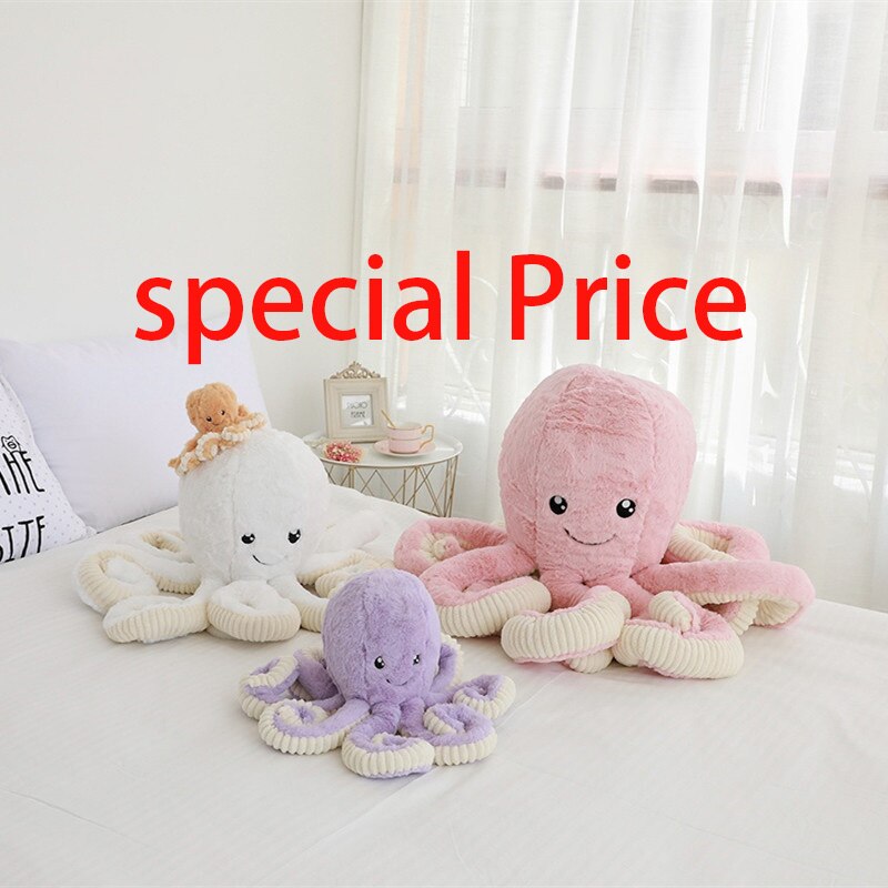 18-80 cm lindo pulpo juguetes de peluche pequeño colgante Mar Animales juguetes para niños bebé
